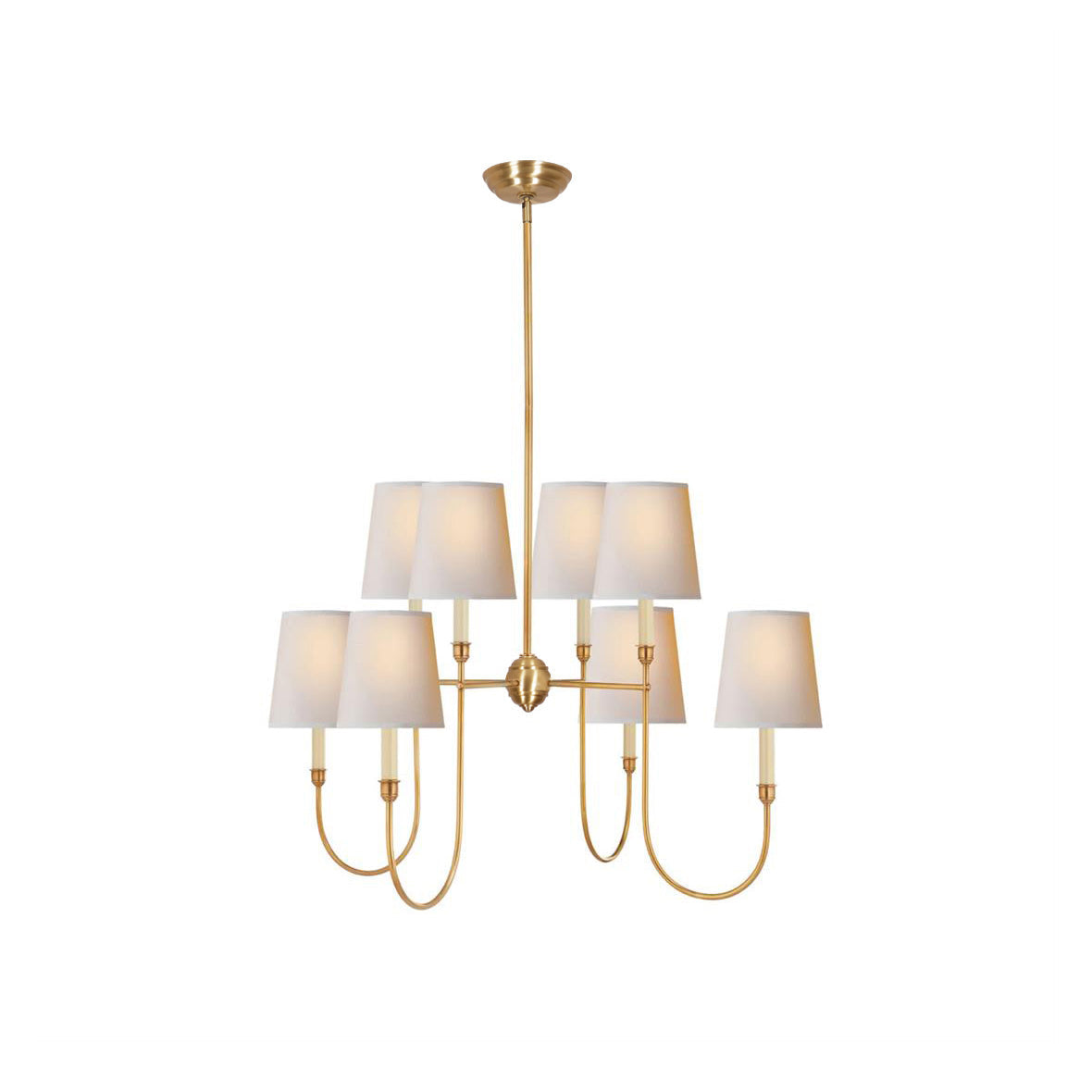 Talia Chandelier Luxury Brass Fabric - Neutralighting