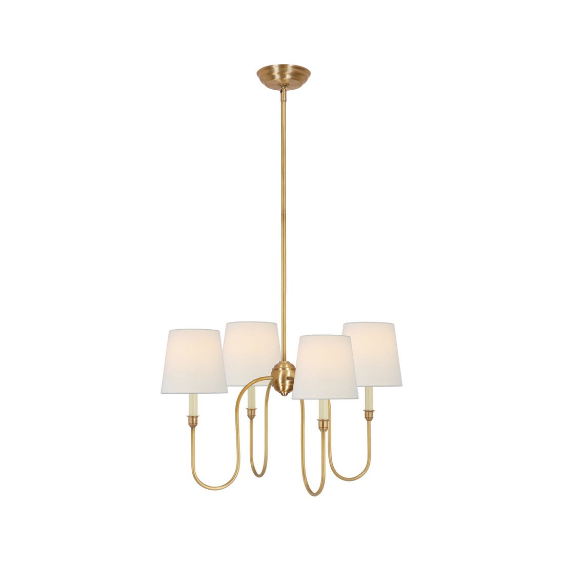 Talia Chandelier Luxury Brass Fabric - Neutralighting