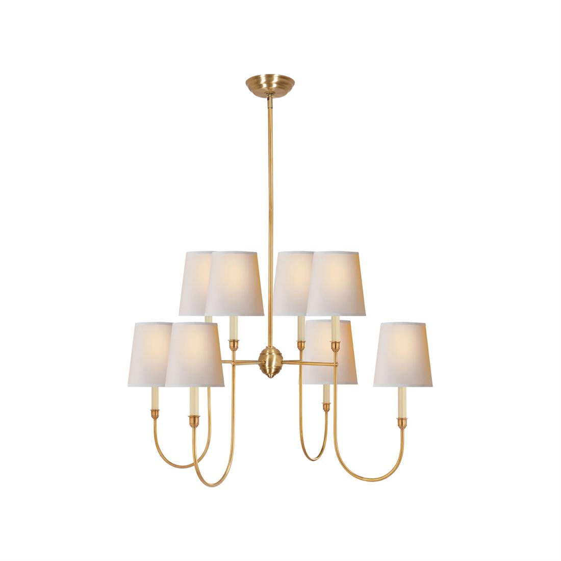 Talia Chandelier Luxury Brass Fabric - Neutralighting