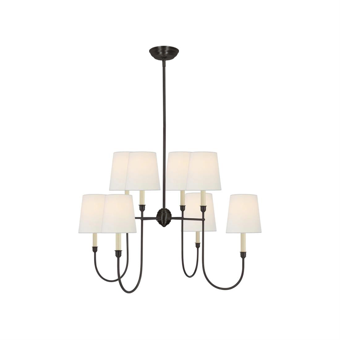 Talia Chandelier Luxury Brass Fabric - Neutralighting