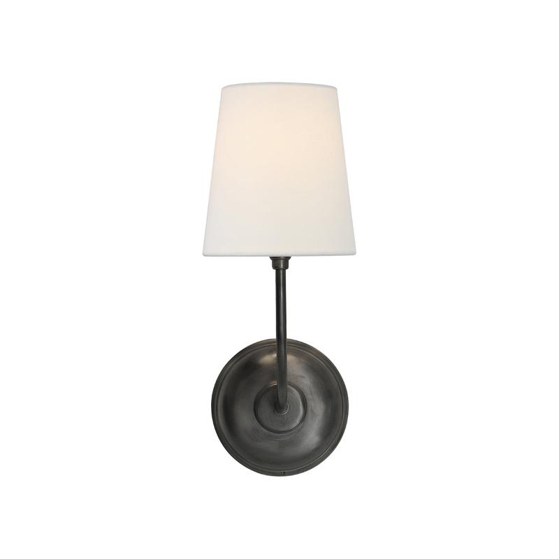 Victor Wall Lamp Black Bronze Fabric - Neutralighting