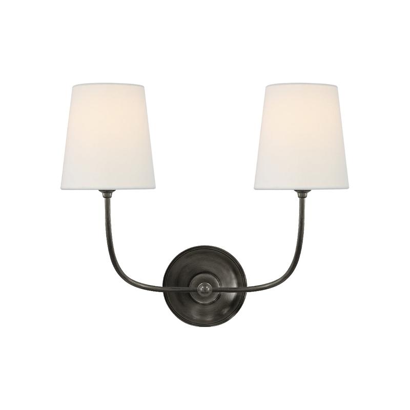 Victor Wall Lamp Black Bronze Fabric - Neutralighting