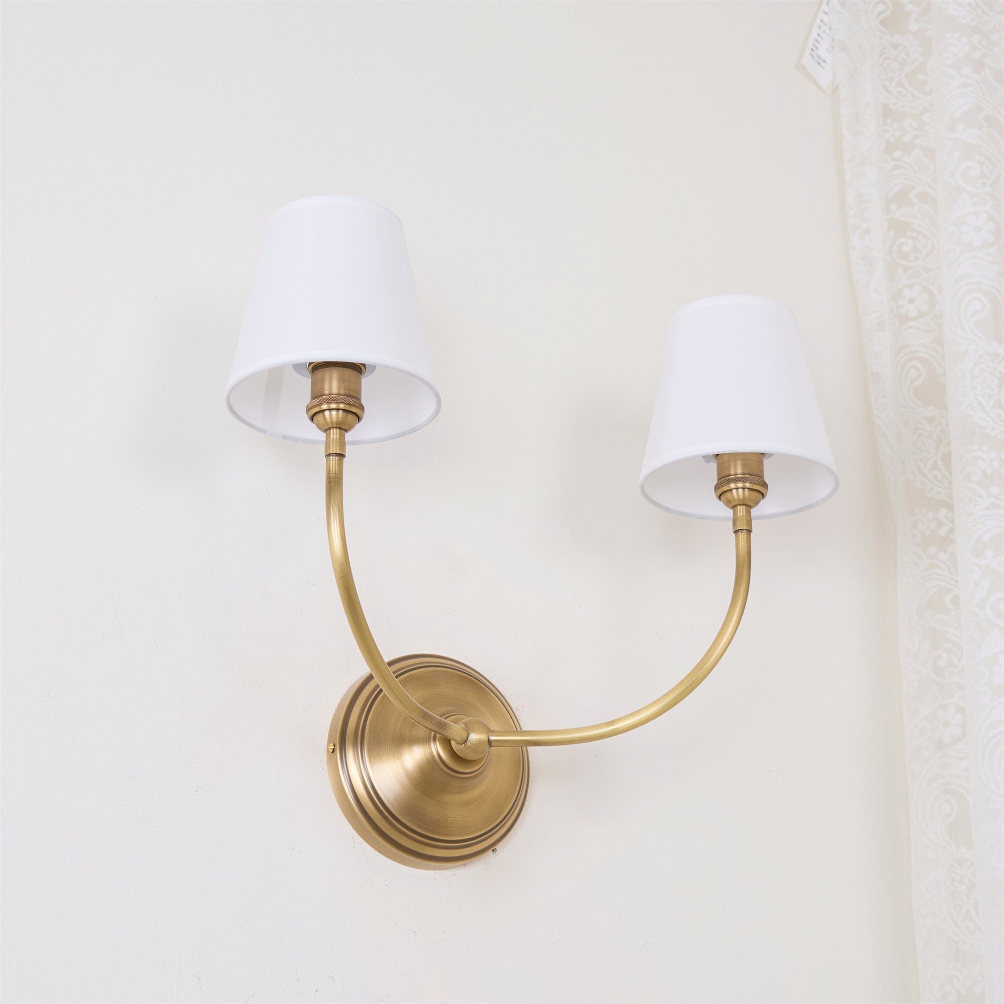Victor Wall Lamp Black Bronze Fabric - Neutralighting