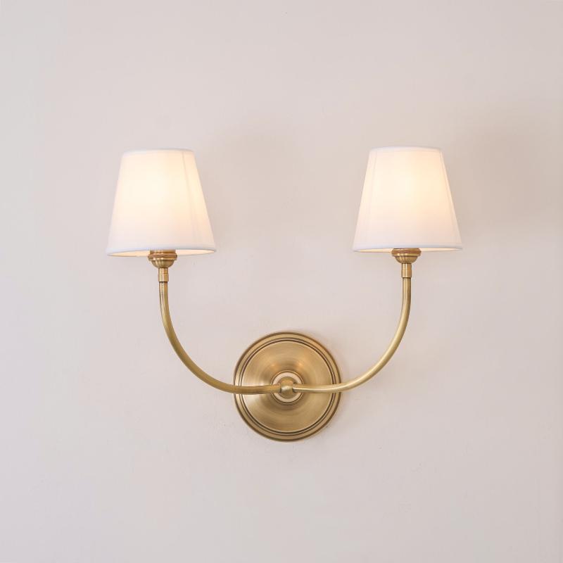 Victor Wall Lamp Black Bronze Fabric - Neutralighting