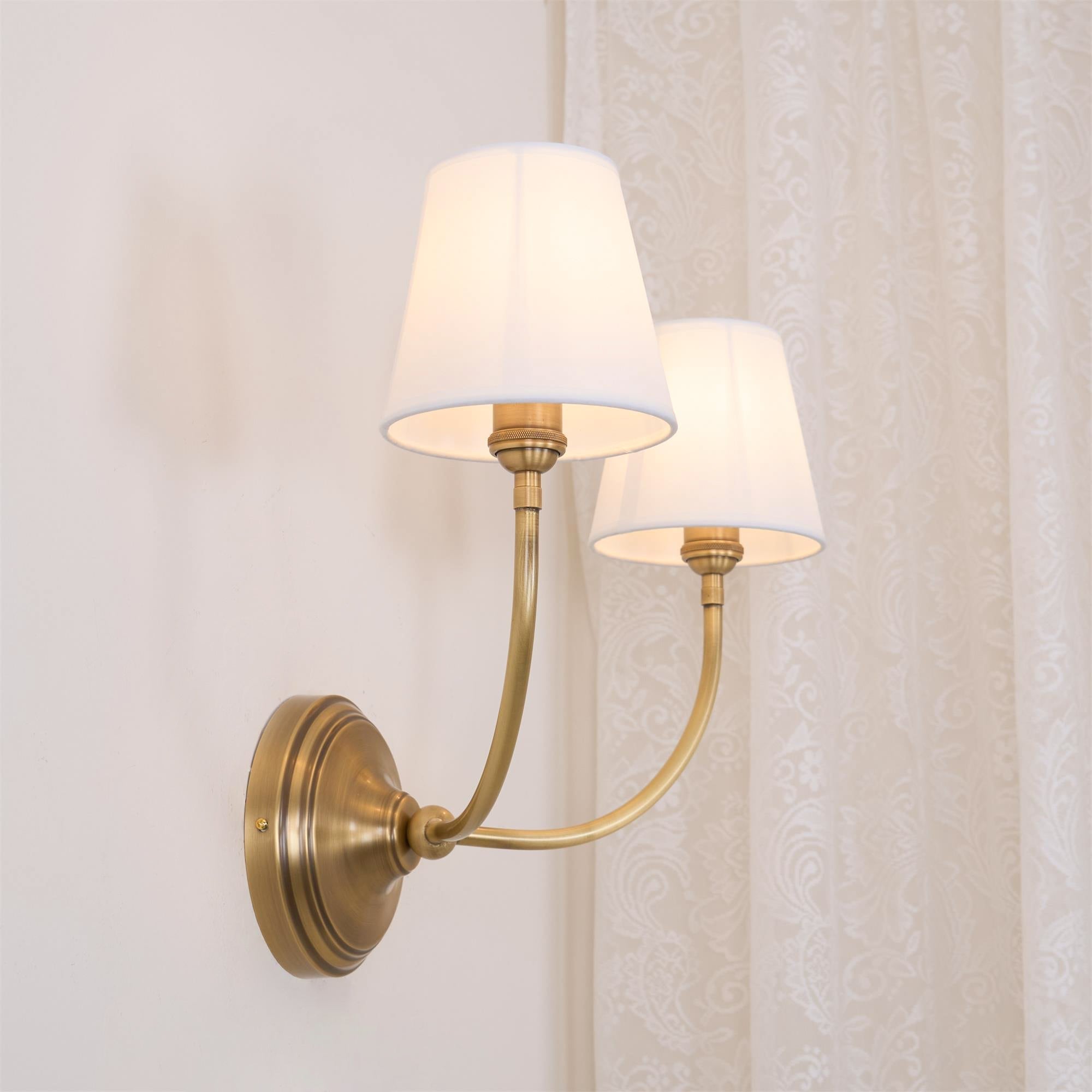 Victor Wall Lamp Black Bronze Fabric - Neutralighting