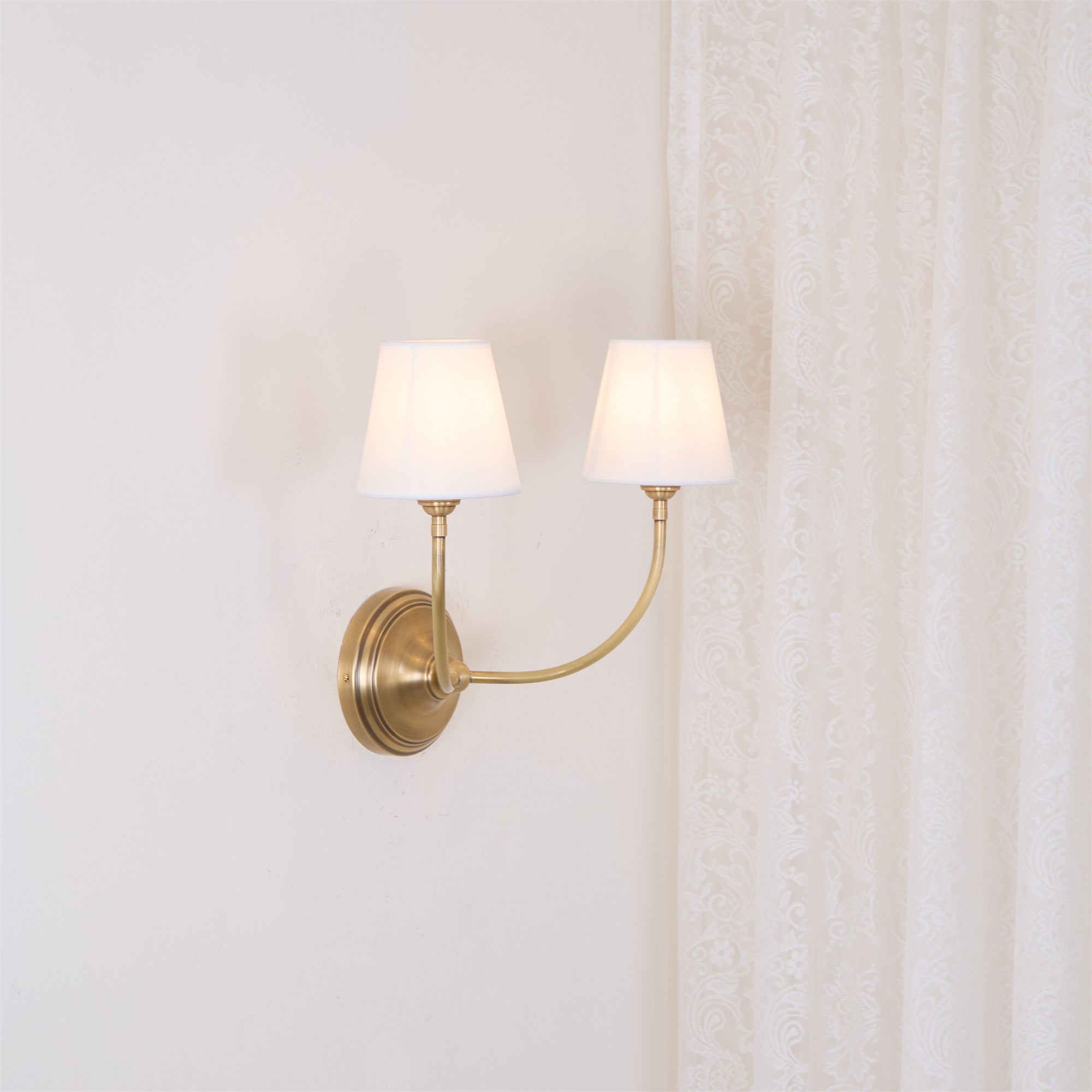 Victor Wall Lamp Black Bronze Fabric - Neutralighting