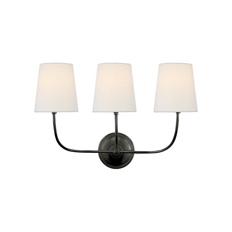 Victor Wall Lamp Black Bronze Fabric - Neutralighting