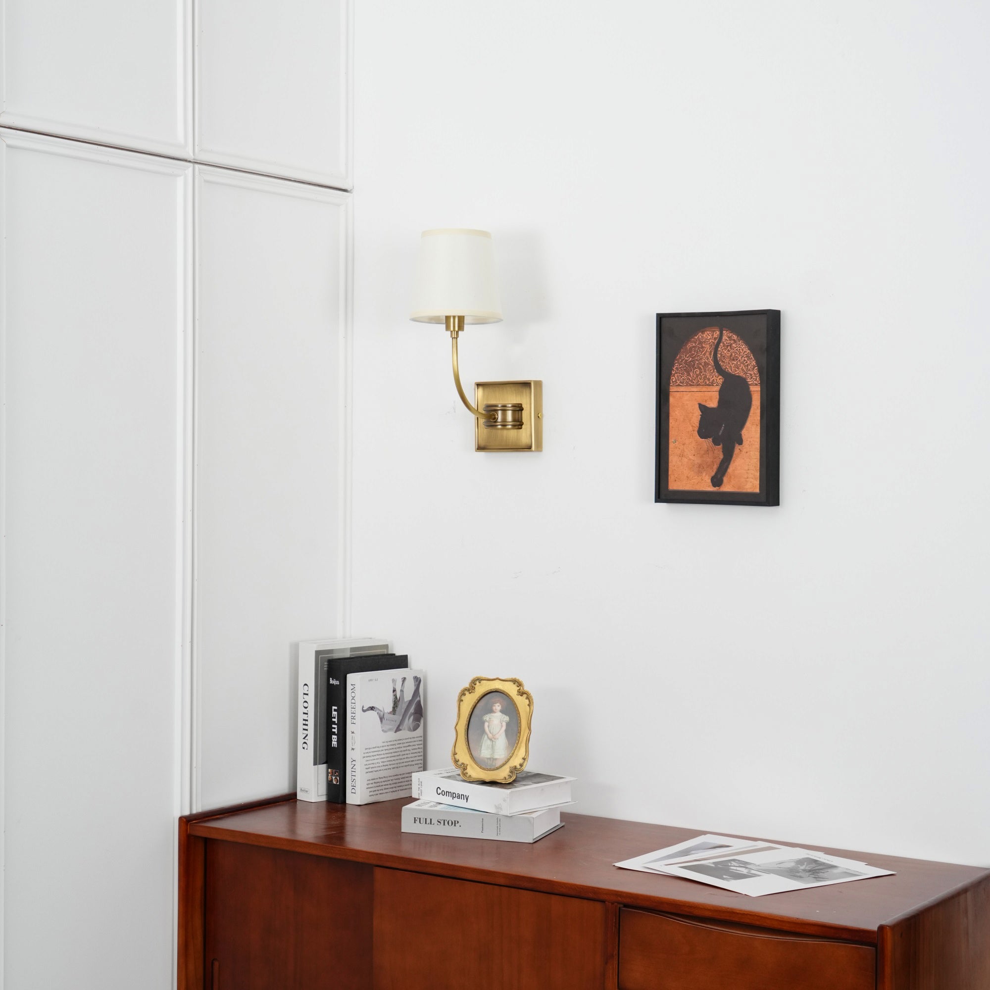 Victor Wall Lamp Black Bronze Fabric - Neutralighting