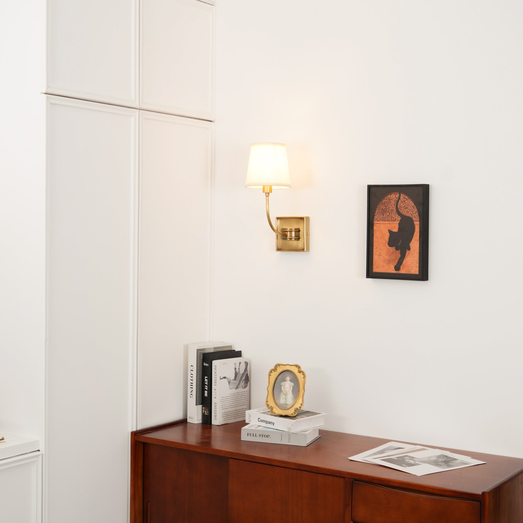 Victor Wall Lamp Black Bronze Fabric - Neutralighting