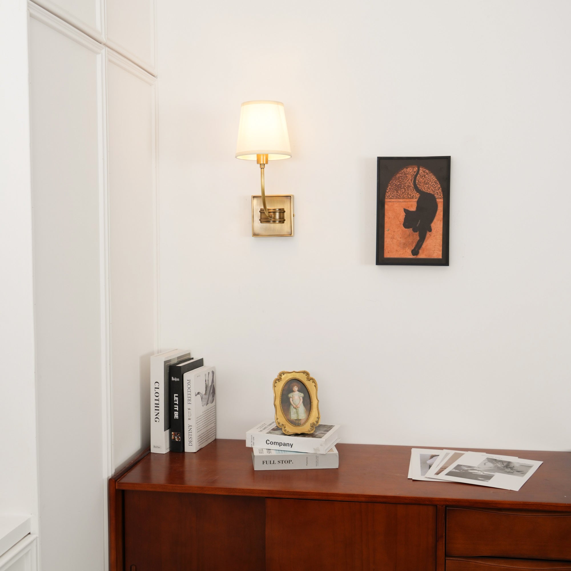 Victor Wall Lamp Black Bronze Fabric - Neutralighting