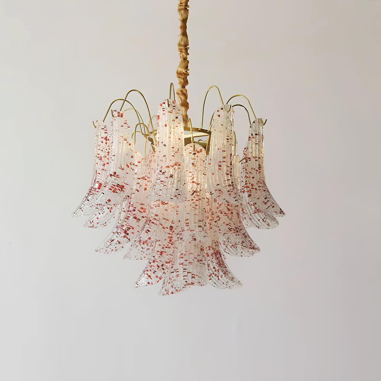 Chandelier Glass Petals Metal Frame Colorful Artistic Ambience - Neutralighting