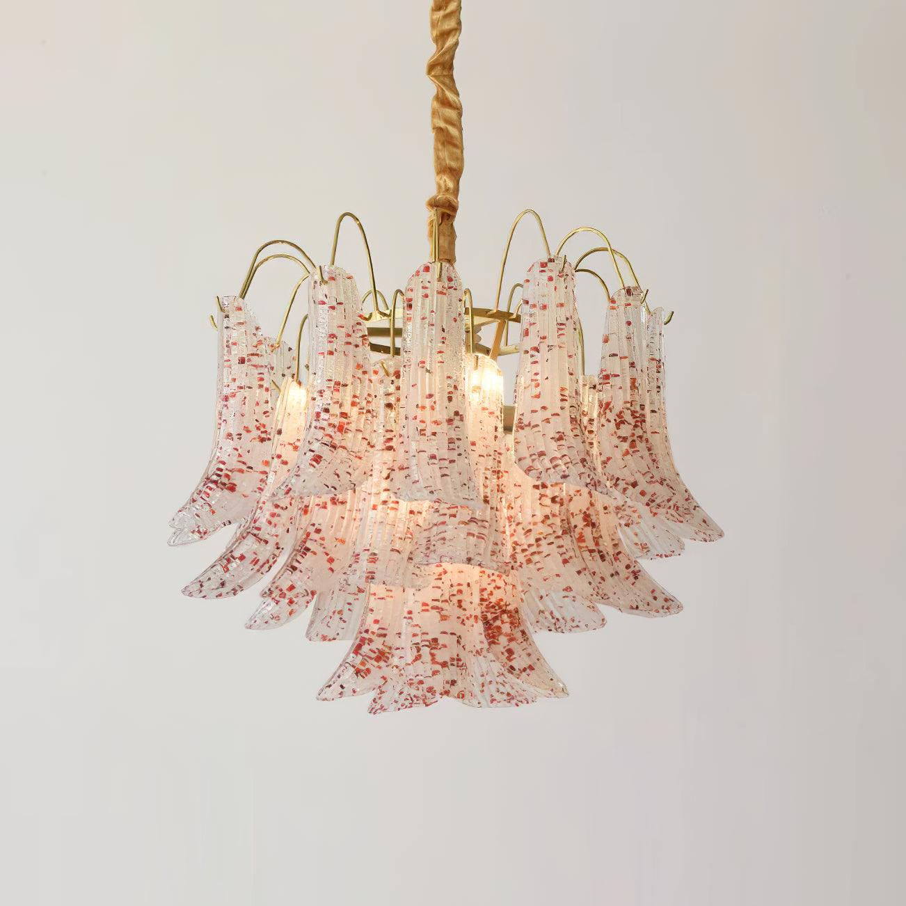 Chandelier Glass Petals Metal Frame Colorful Artistic Ambience - Neutralighting