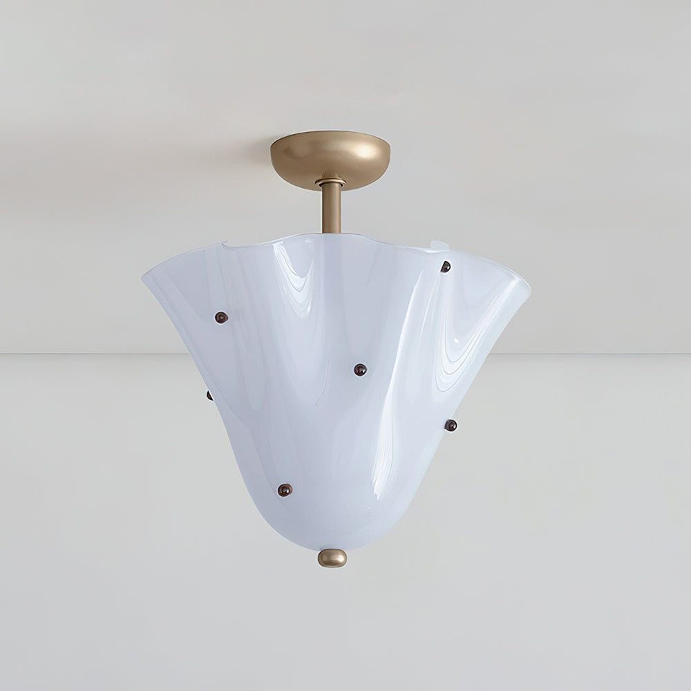 Eldis Murano Glass Semi Flush Ceiling Light