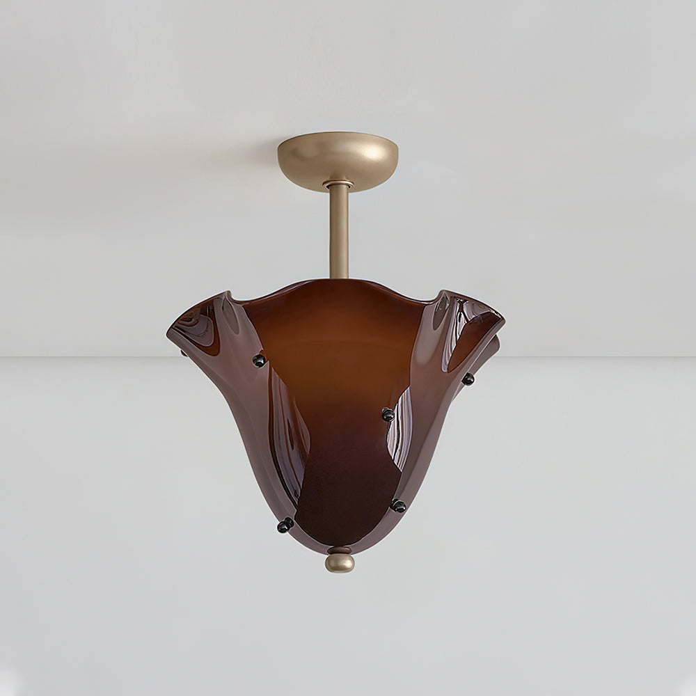 Eldis Murano Glass Semi Flush Ceiling Light