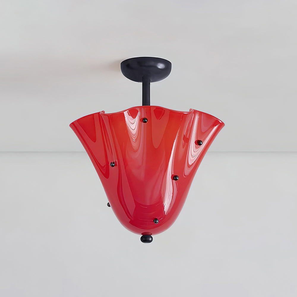 Eldis Murano Glass Semi Flush Ceiling Light