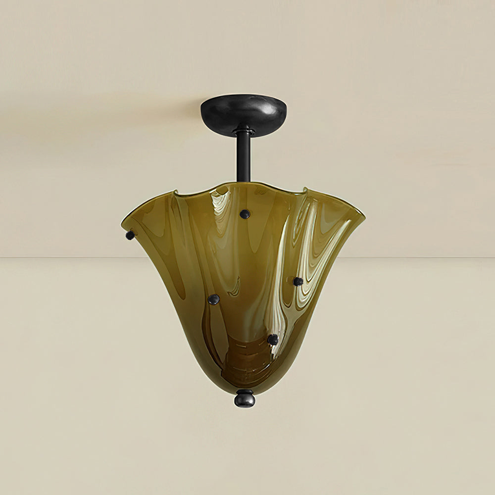 Eldis Murano Glass Semi Flush Ceiling Light