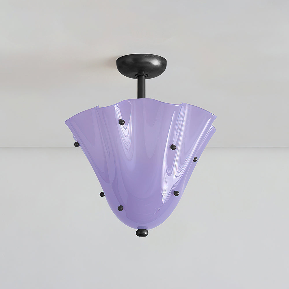 Eldis Murano Glass Semi Flush Ceiling Light