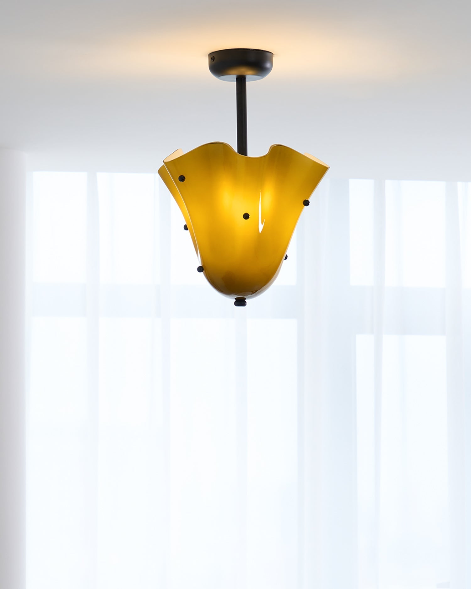 Eldis Murano Glass Semi Flush Ceiling Light