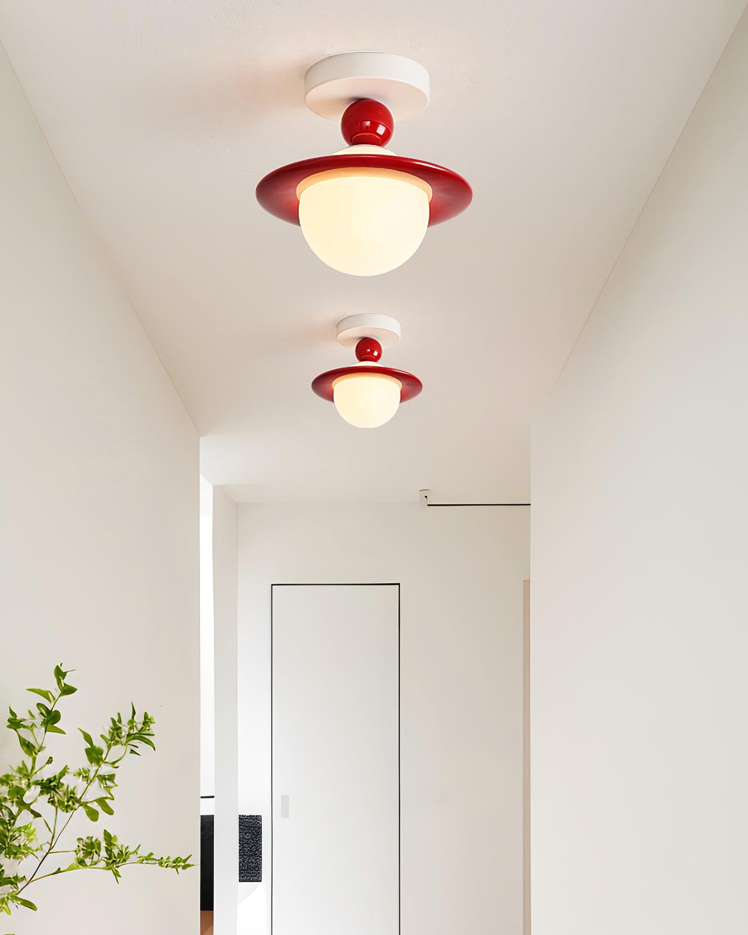 Pivoro Red and White Ceiling Light - Neutralighting