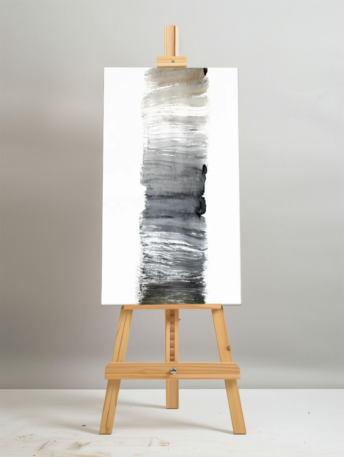 Minimalist Black White Vertical Abstract Wall Art