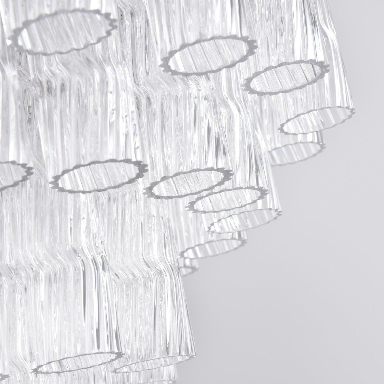 Aurora Chandelier Murano Glass Tiered Cascading Waves