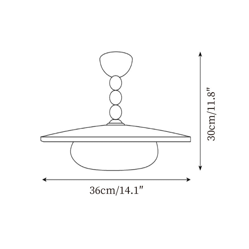 Yeste Ceiling Light Walnut Color & White Imitation Alabaster - Neutralighting