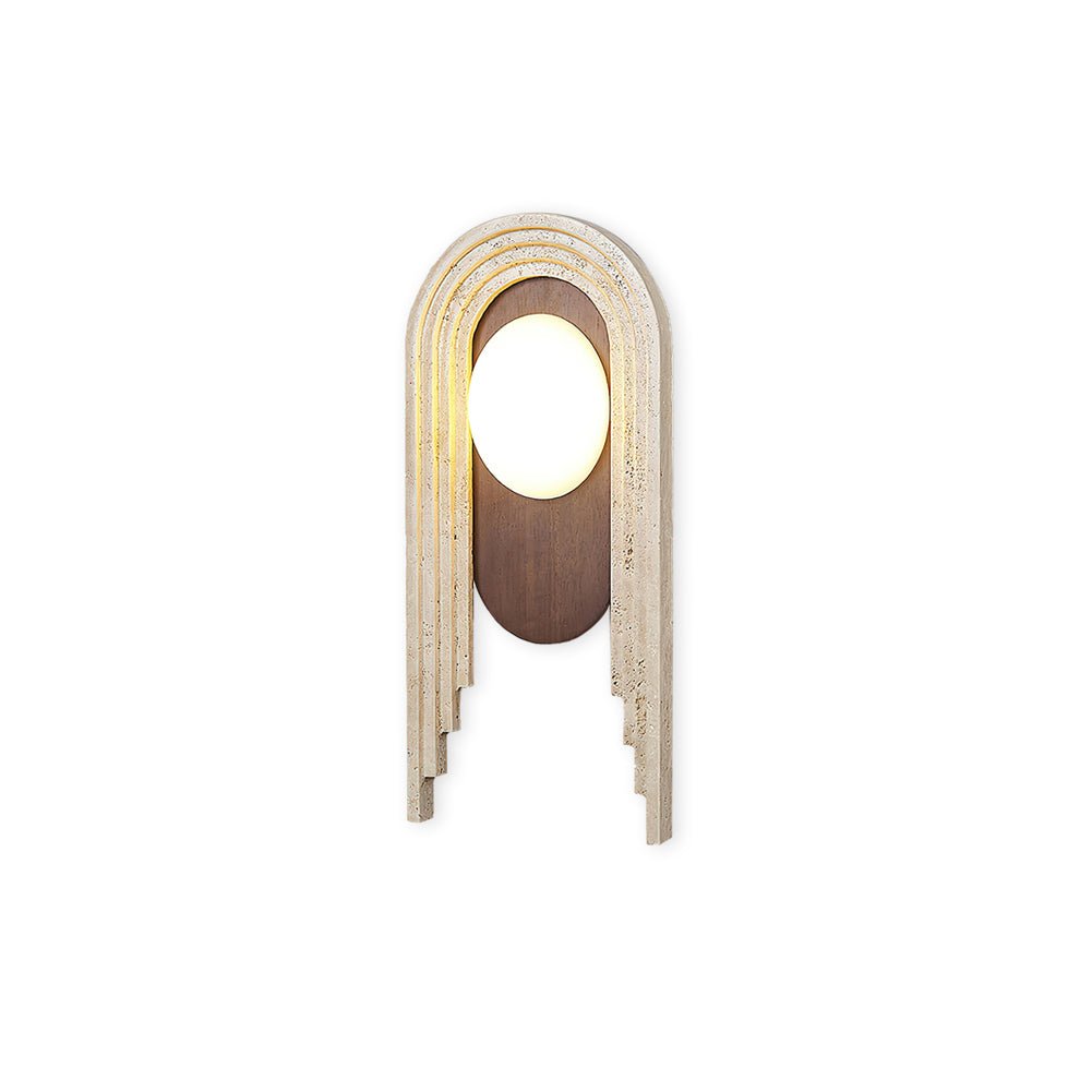 Uloryra Arch-Frame Travertine Wall Light - Neutralighting