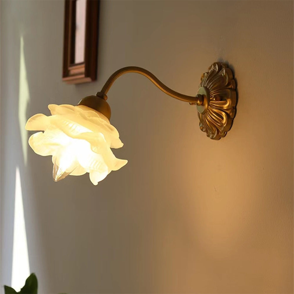 Arisha Vintage Metal Glass Indoor Wall Lamp Bedroom Living Room