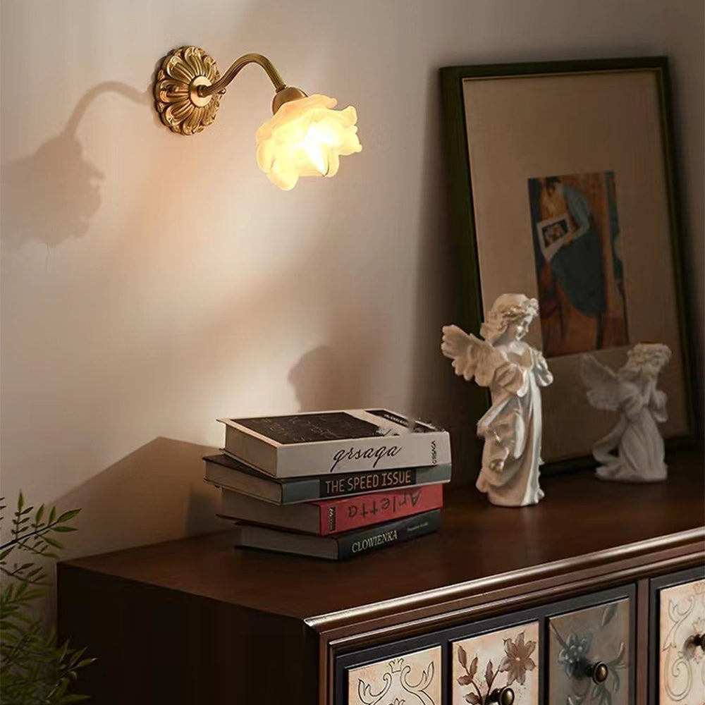 Arisha Vintage Metal Glass Indoor Wall Lamp Bedroom Living Room - Neutralighting