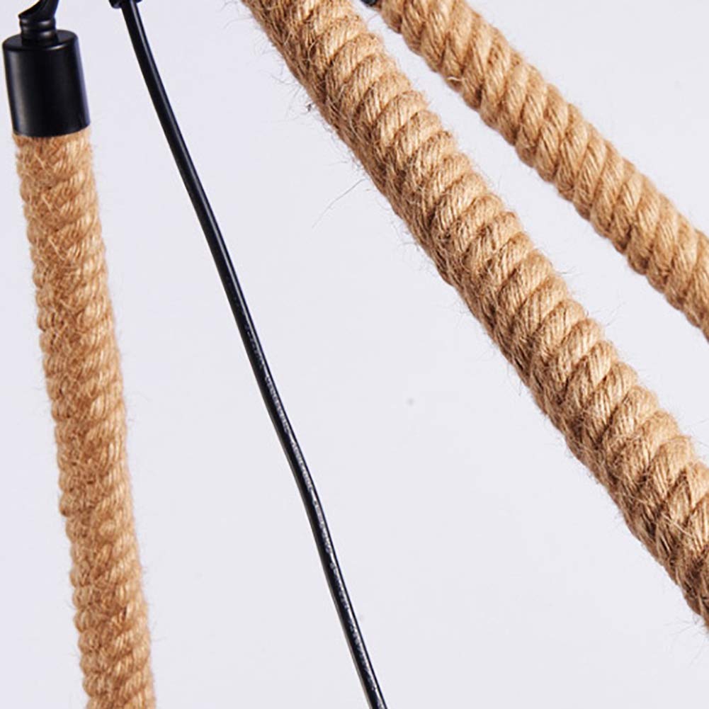 Epoch Industrial LED Pendant Light Black Metal/Rope Cafe/Bar - Neutralighting