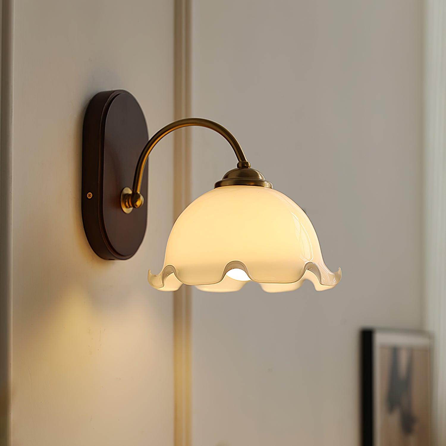 Esola White Glass Wall Lamp - Neutralighting