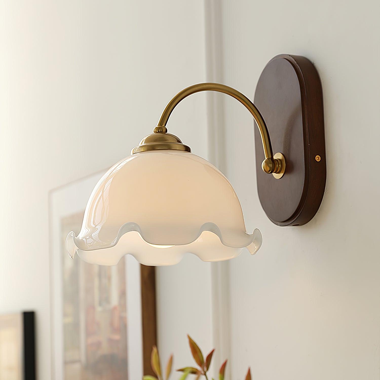 Esola White Glass Wall Lamp - Neutralighting