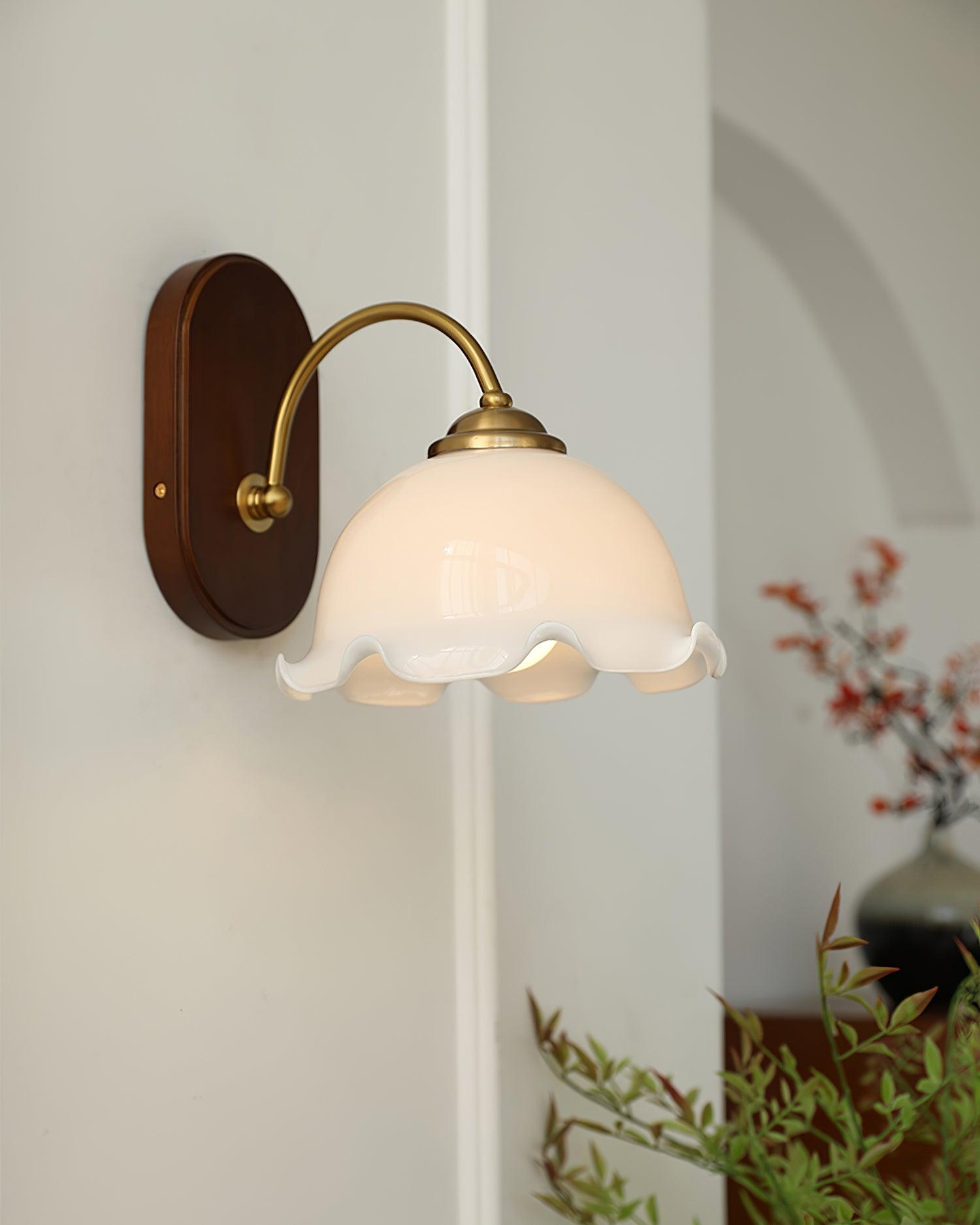 Esola White Glass Wall Lamp - Neutralighting