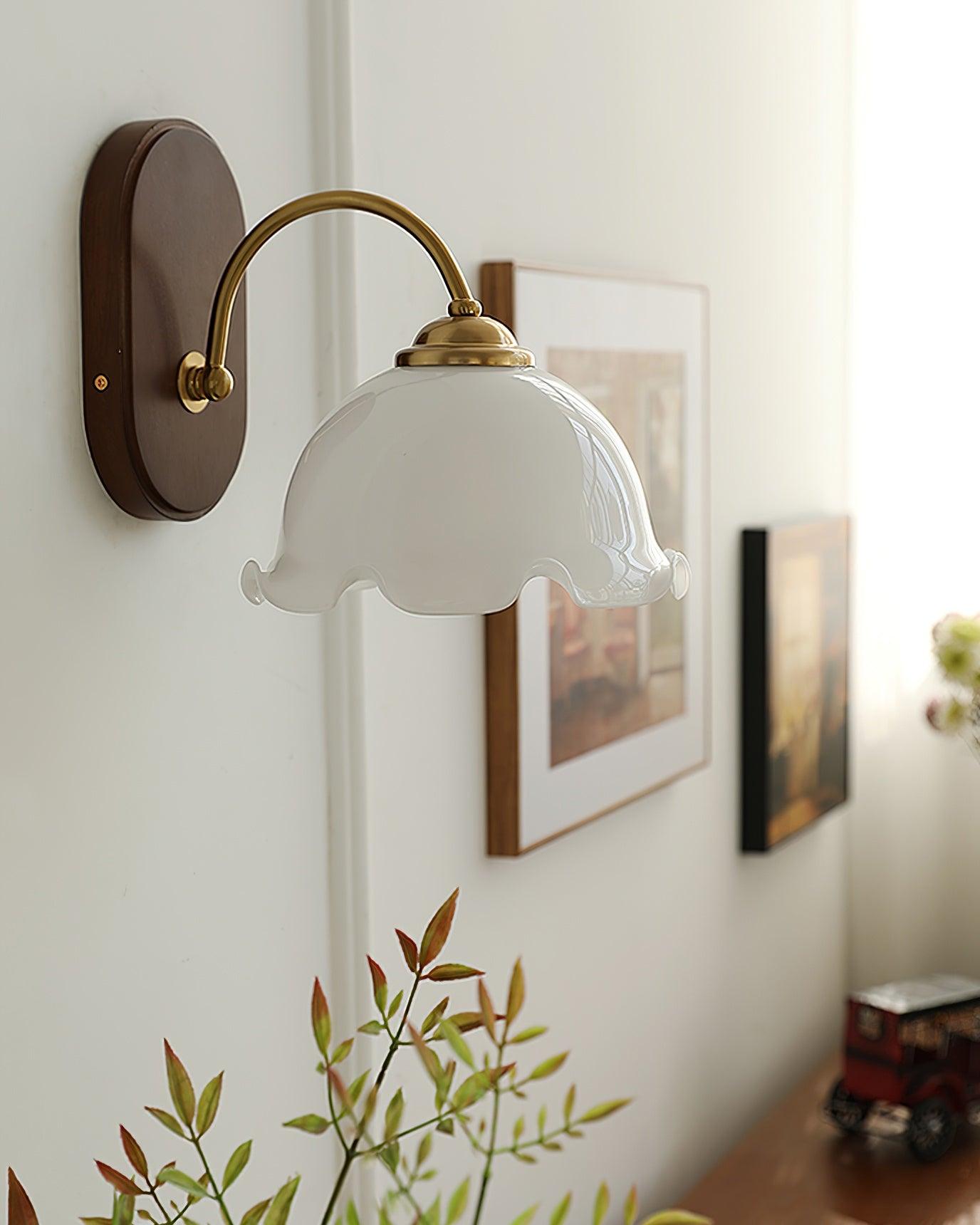 Esola White Glass Wall Lamp - Neutralighting
