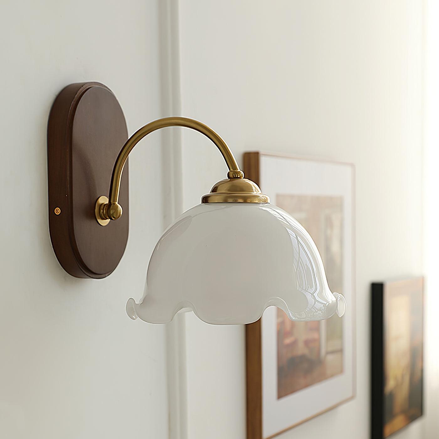 Esola White Glass Wall Lamp - Neutralighting