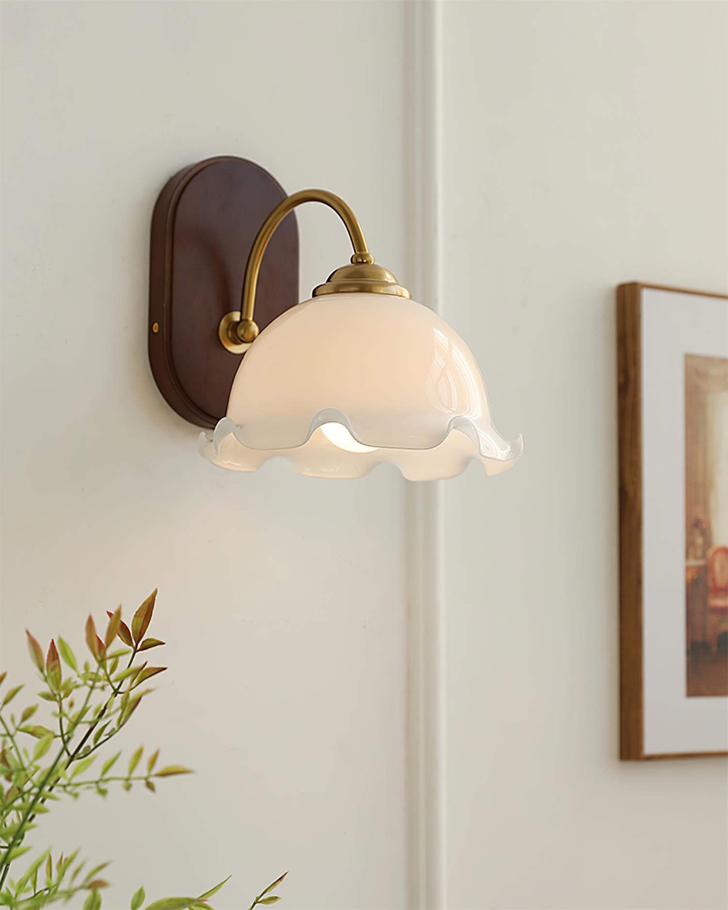 Esola White Glass Wall Lamp - Neutralighting