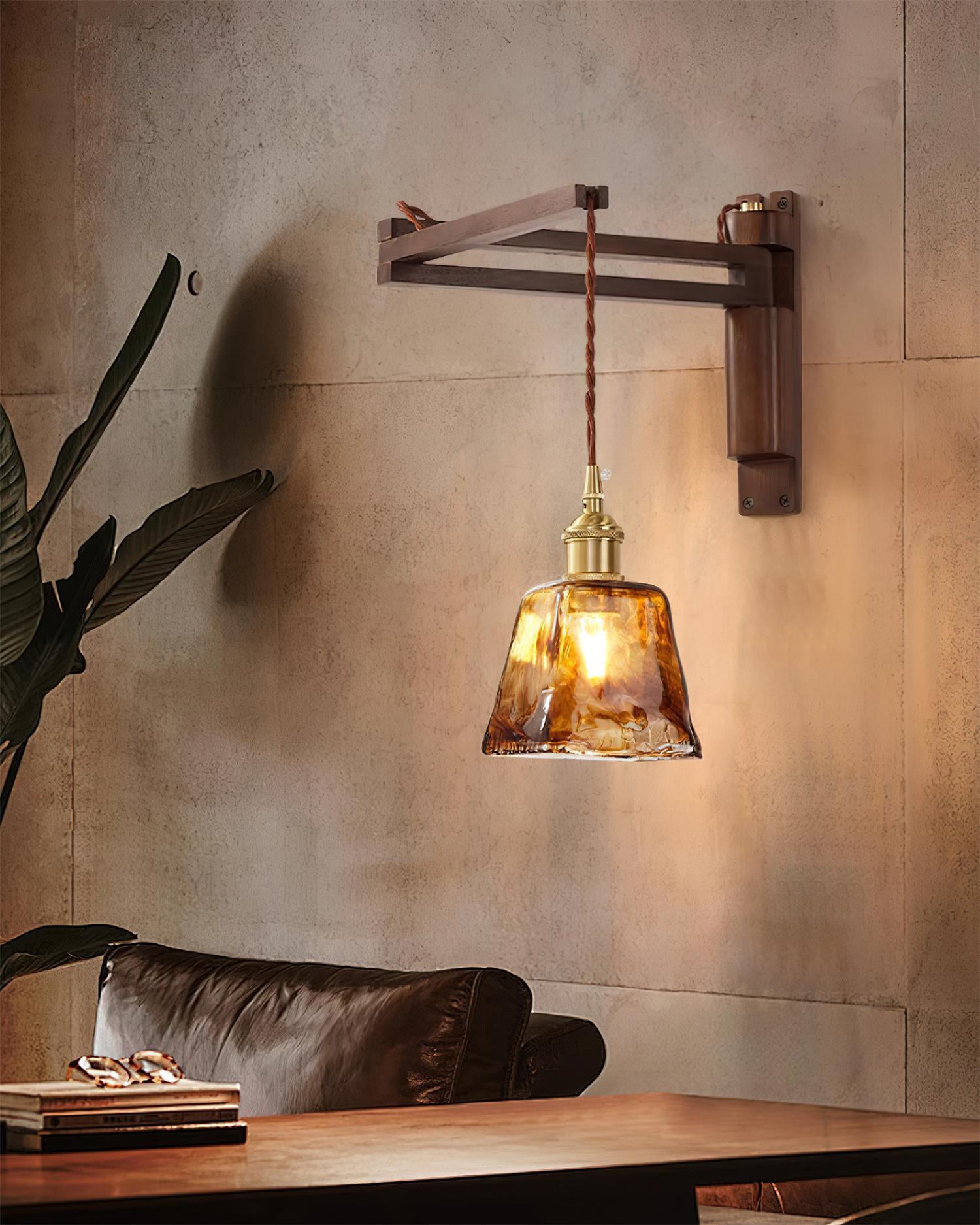 Geyla Rustic Wooden Wall Lamp - Neutralighting