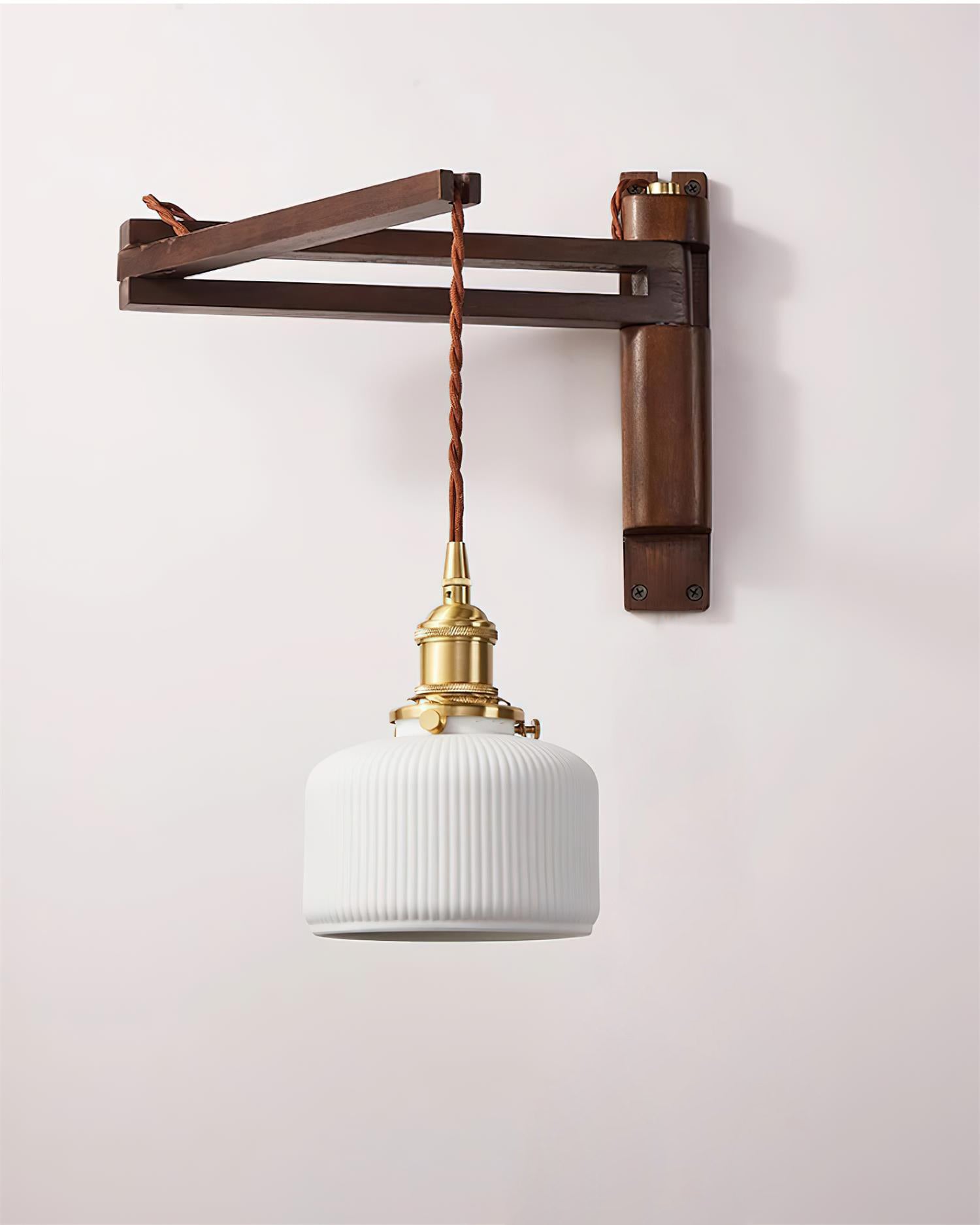 Geyla Rustic Wooden Wall Lamp - Neutralighting