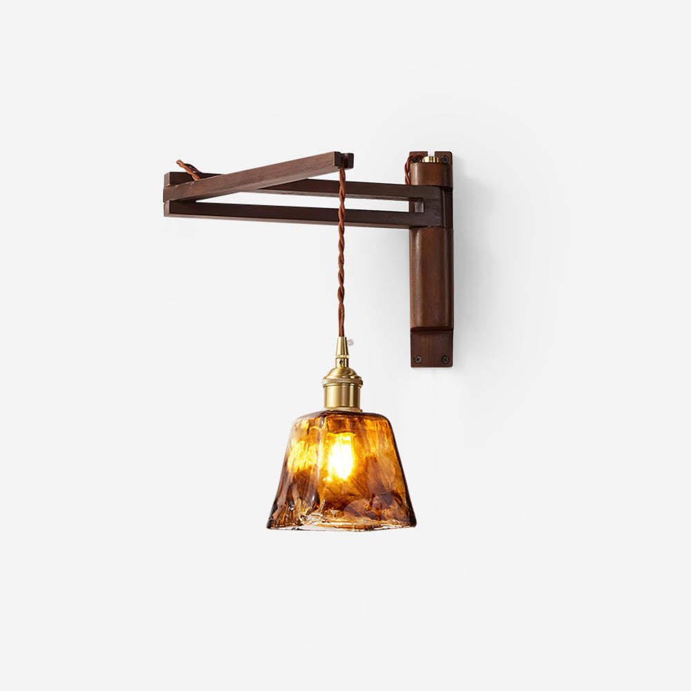 Geyla Rustic Wooden Wall Lamp - Neutralighting