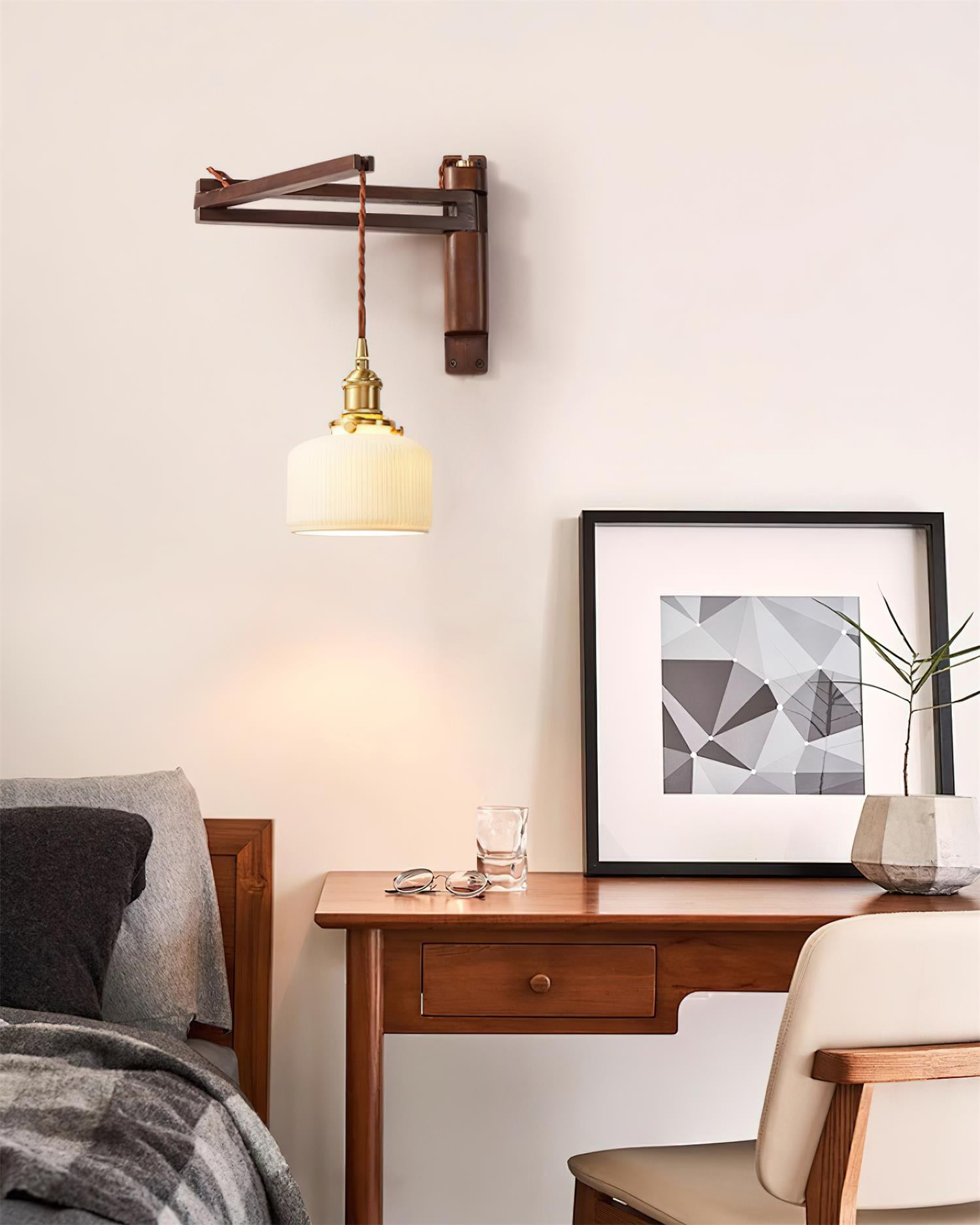 Geyla Rustic Wooden Wall Lamp - Neutralighting