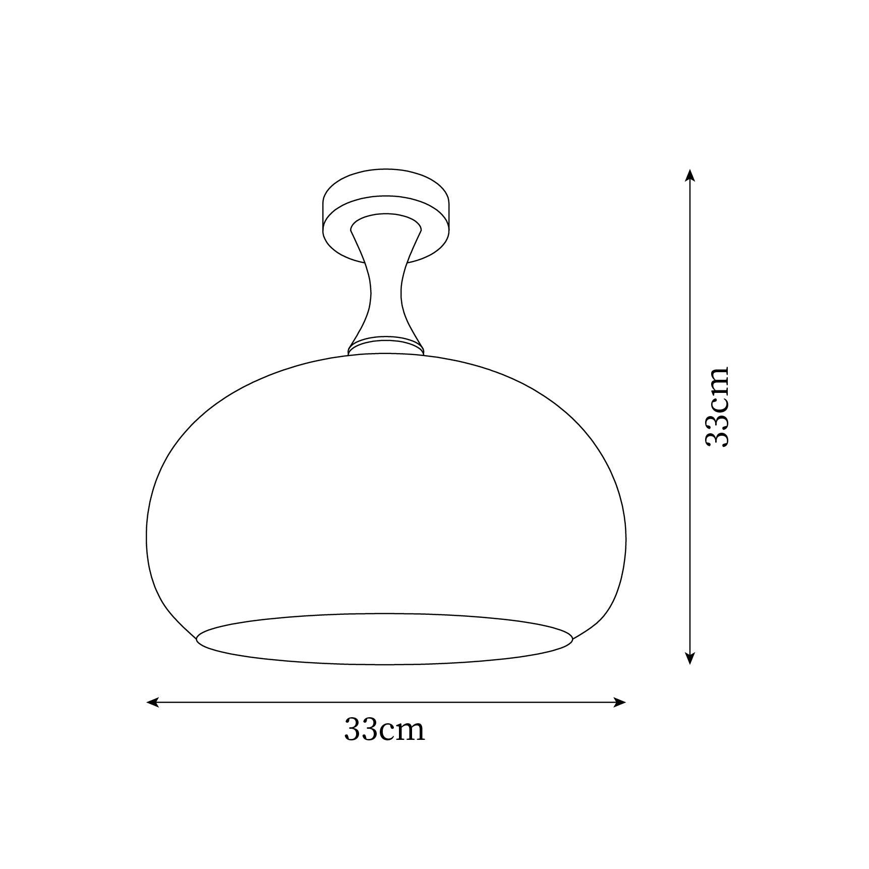 Liora Amber Glass Ceiling Light - Neutralighting