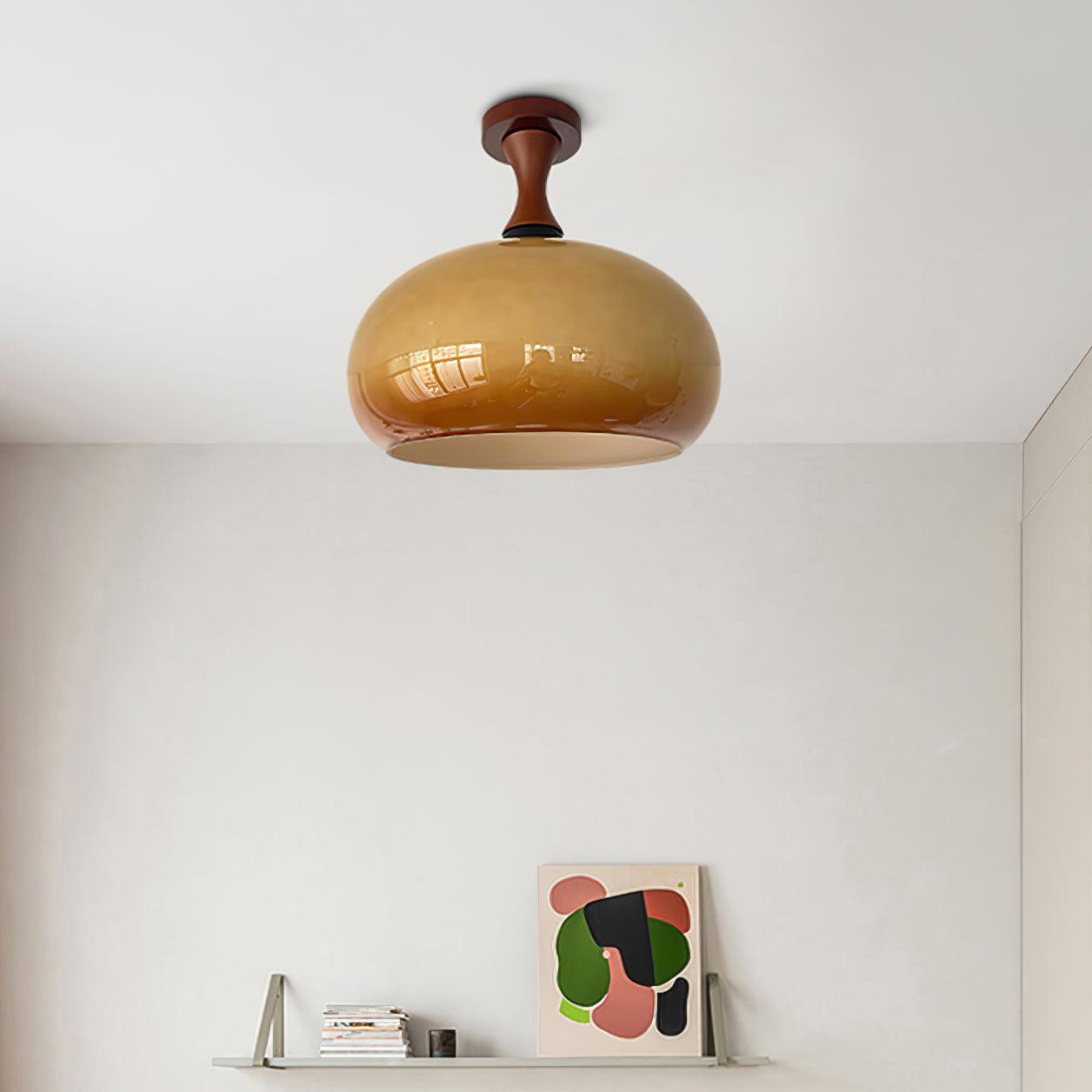 Liora Amber Glass Ceiling Light - Neutralighting