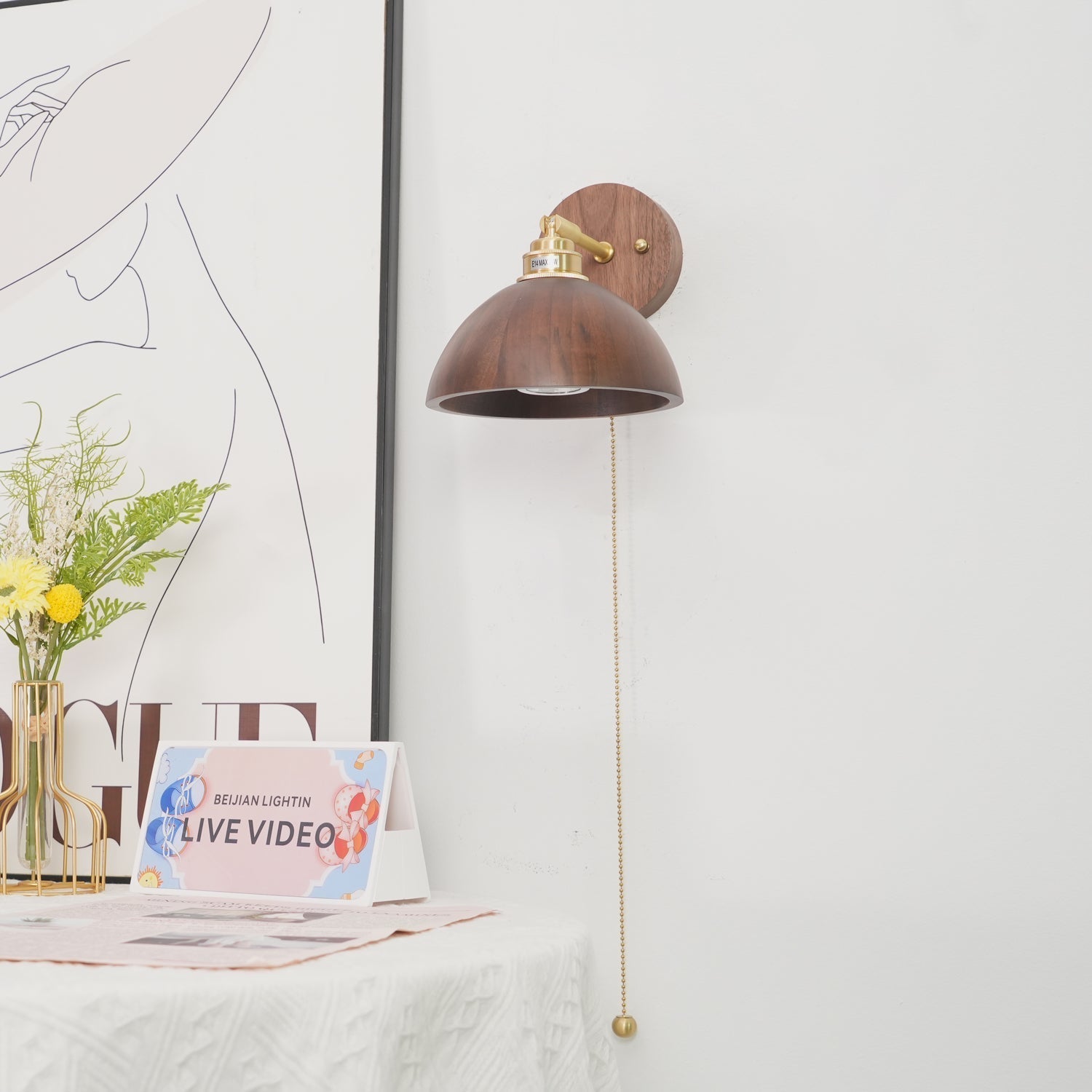 Eira Vintage Pull Chain Switch Wall Lamp - Neutralighting