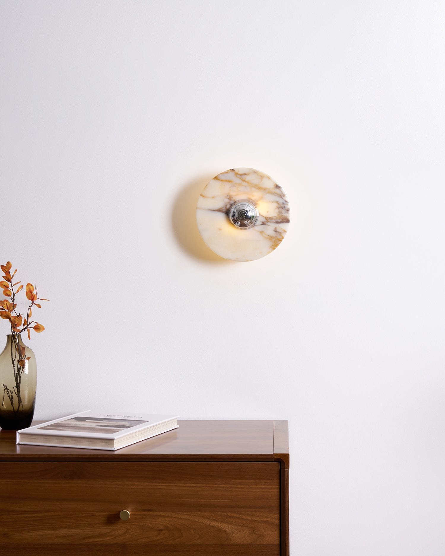 Wall Lamp Marble Disc LED Modern Light Fixture Multiple Colors - Neutralighting