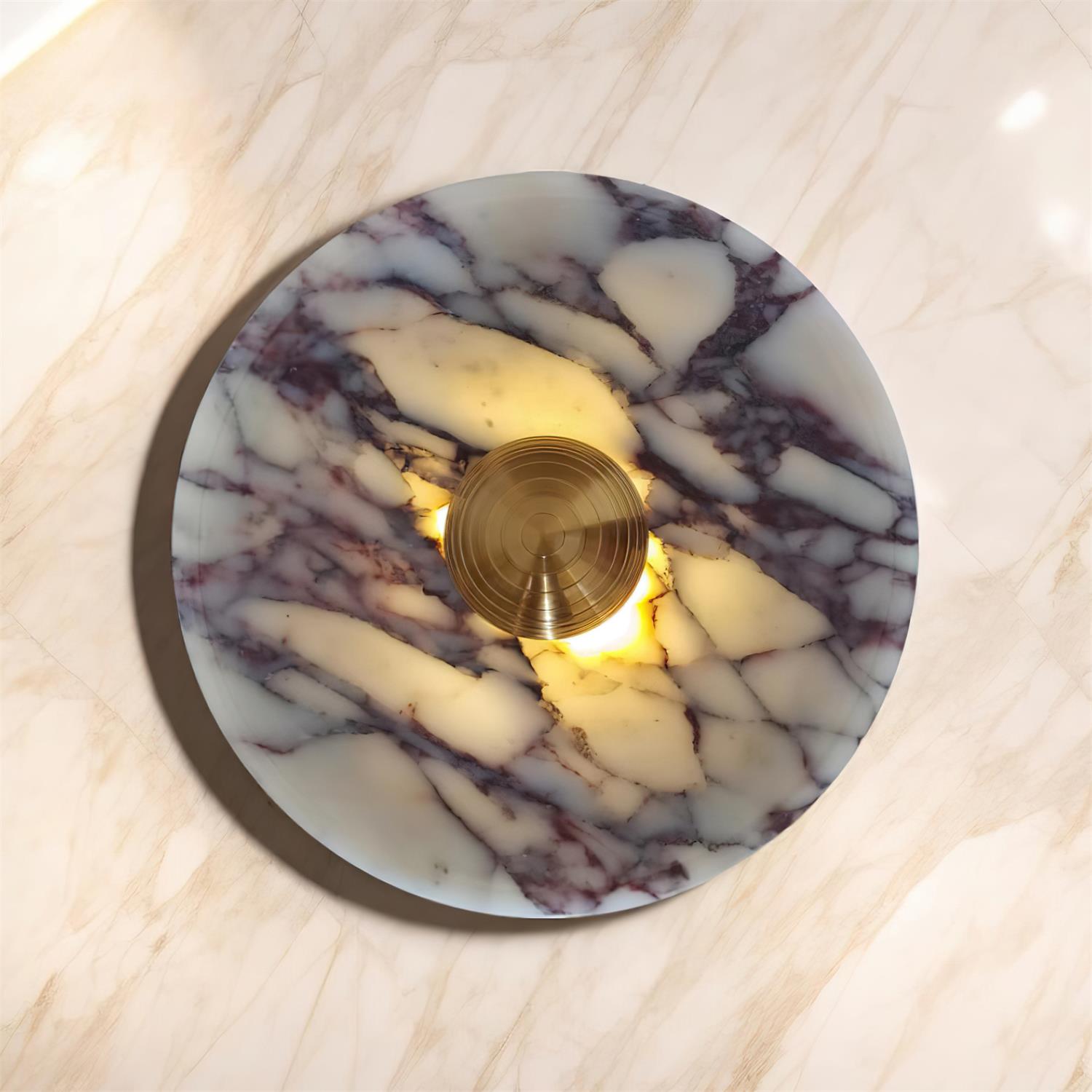 Wall Lamp Marble Disc LED Modern Light Fixture Multiple Colors - Neutralighting