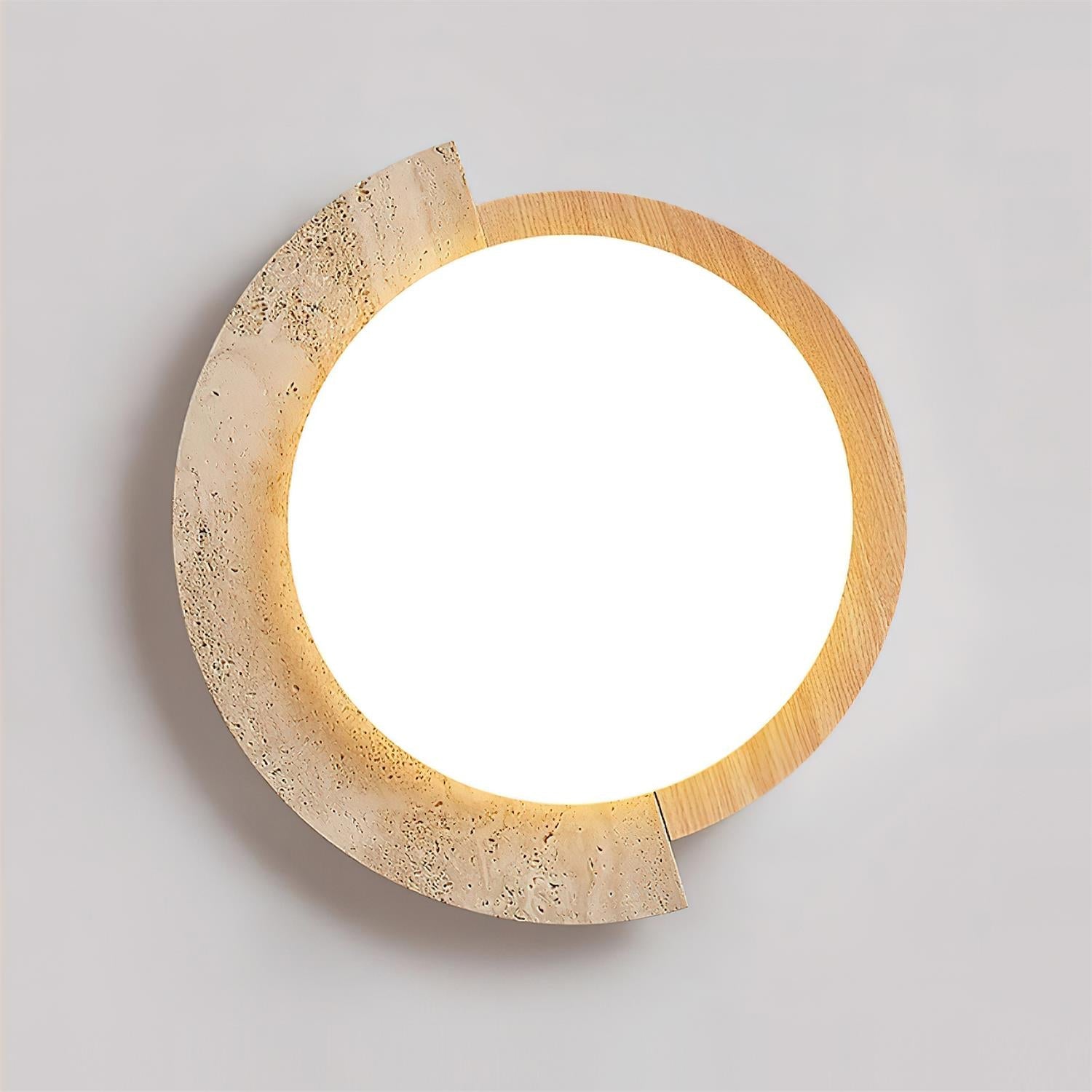Ritta Travertine Oval LED Ceiling Light - Neutralighting