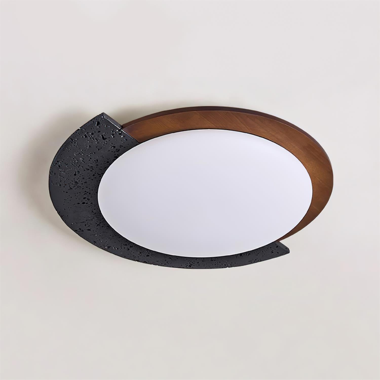 Ritta Travertine Oval LED Ceiling Light - Neutralighting