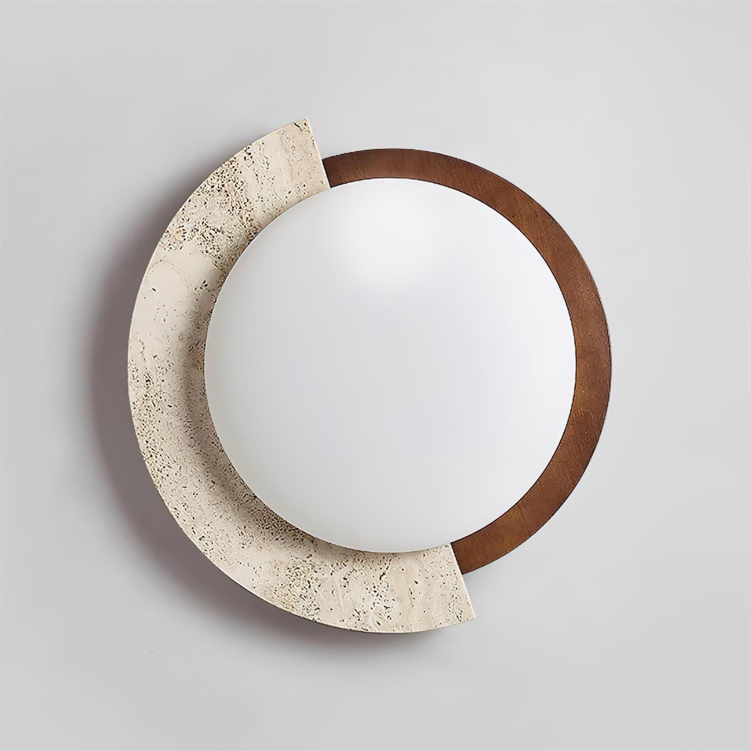 Ritta Travertine Oval LED Ceiling Light - Neutralighting