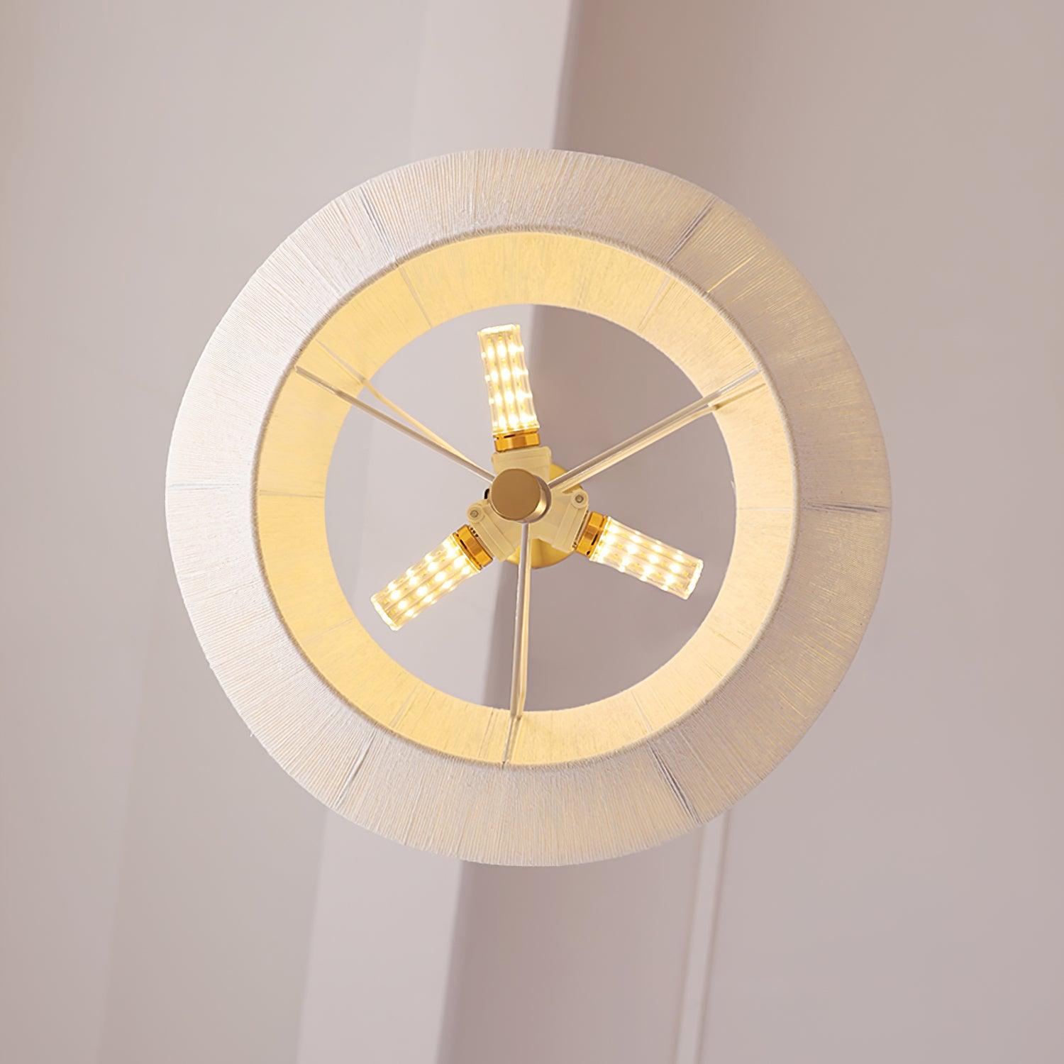 Pendant Lamp Cotton-Thread Shade Walnut Wood Natural - Neutralighting