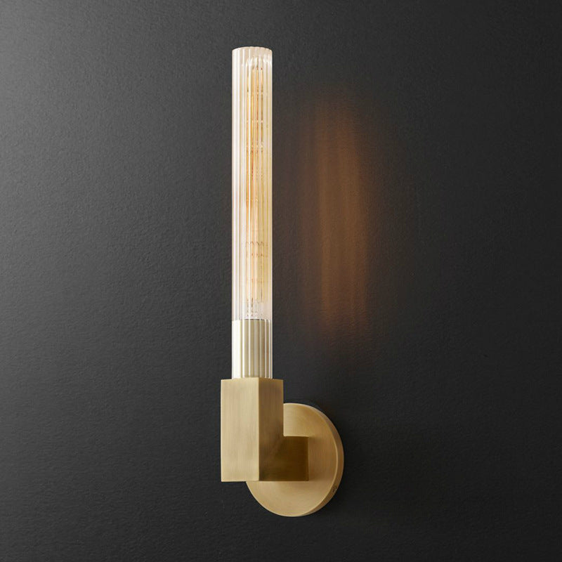 Kristy Indoor Wall Lamp Glass Brass Mid-century Restaurant Bedroom - Neutralighting